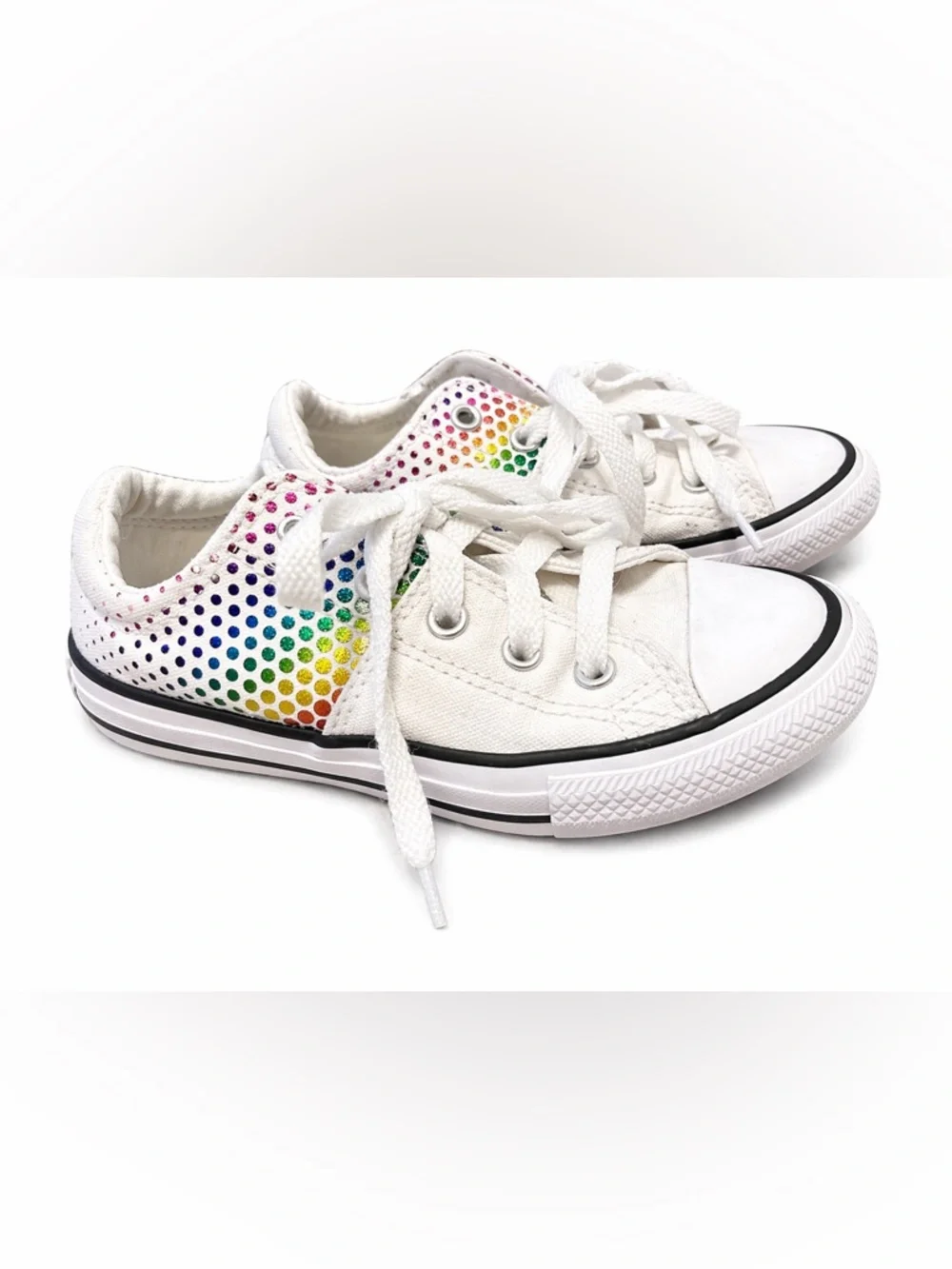 Converse Chuck Taylor All Star Low Top Kids Size 12‎ Rainbow Glitter Sneakers